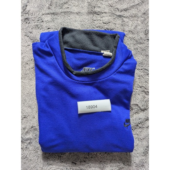 Vintage Nike F.I.T. Long Sleeve Athletic Shirt Men's Size XL Blue/Black - Picture 12 of 12